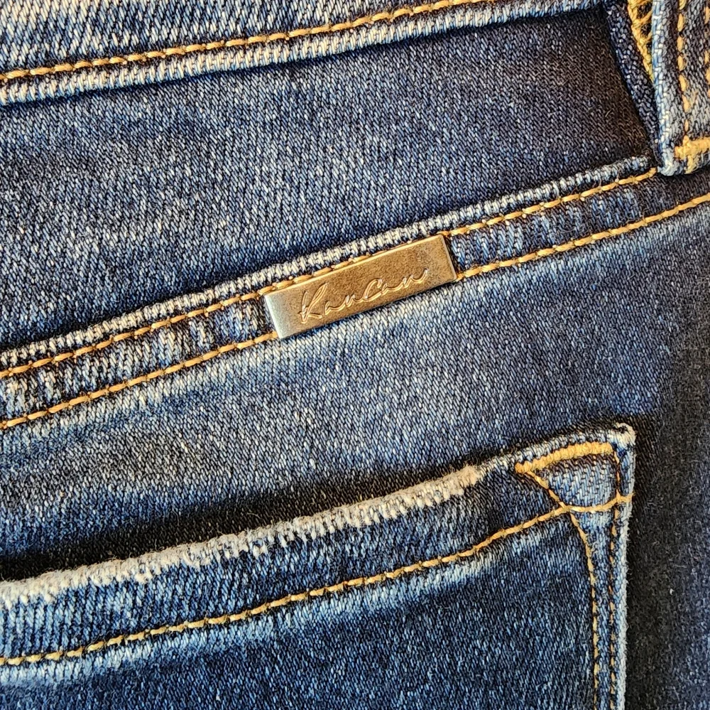 Kancan Classic Distressed Denim Shorts - Blue